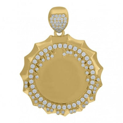 Medallion Charm Pendant in 10k Solid Gold- GOLDZENN(Full detail of the pendant).