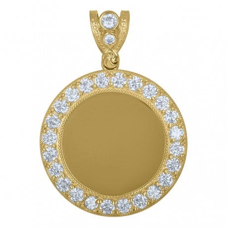Medallion Fashion Charm Pendant in 10k Solid Gold
