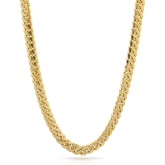 Solid Gold Cuban Link Chain- 10mm | GoldZenn Jewelry- Gold Chain View