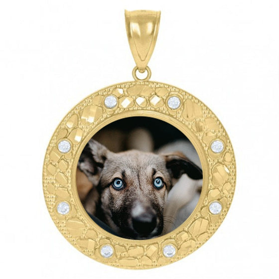 Picture Medallion Frame Pendant in 10k Solid Gold