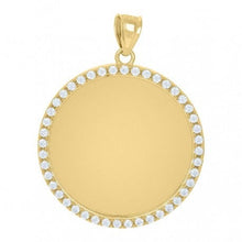  Medallion Picture Frame Pendant - 10k Solid Gold | GOLDZENN - Full detail of the pendant.