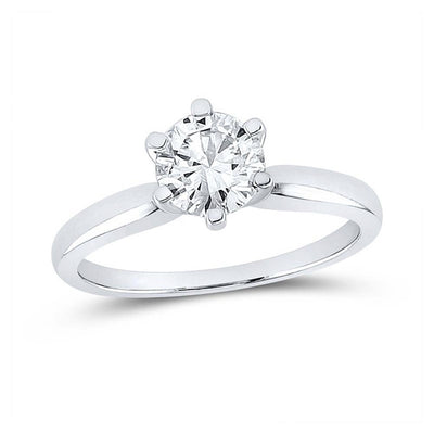 Solitaire Diamond Bridal Ring- 1.0CTW - 14k Gold| GoldZenn Jewelry- Ring detail.