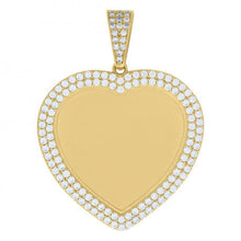  Heart Photo Frame Charm Pendant in 10k Solid Gold | GOLDZENN- Full detail of the pendant.