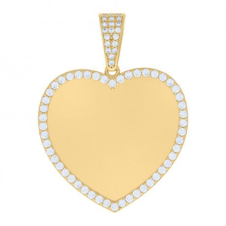 Heart Picture Frame Pendant - 10k Solid Gold| GOLDZENN- Full detail of the pendant.
