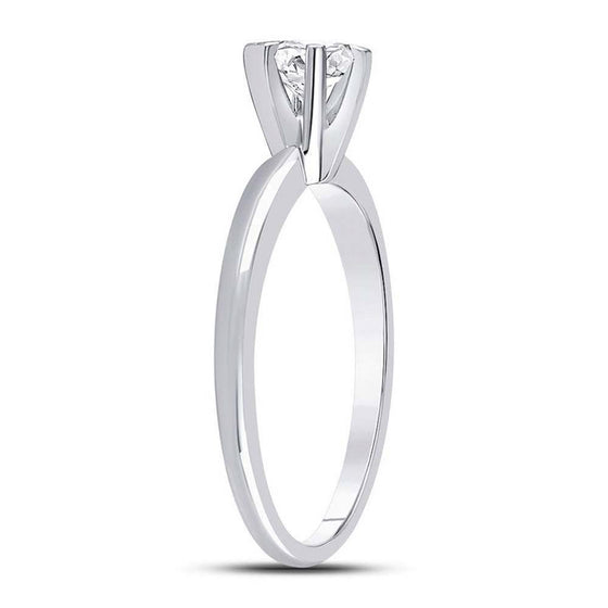 0.54CTW Bridal Ring in Round Diamond Solitaire Premium - 14k Gold