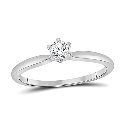 0.19CTW Bridal Ring in Round Diamond Solitaire Excellent - 14k Gold| GOLDZENN- Ring detail
