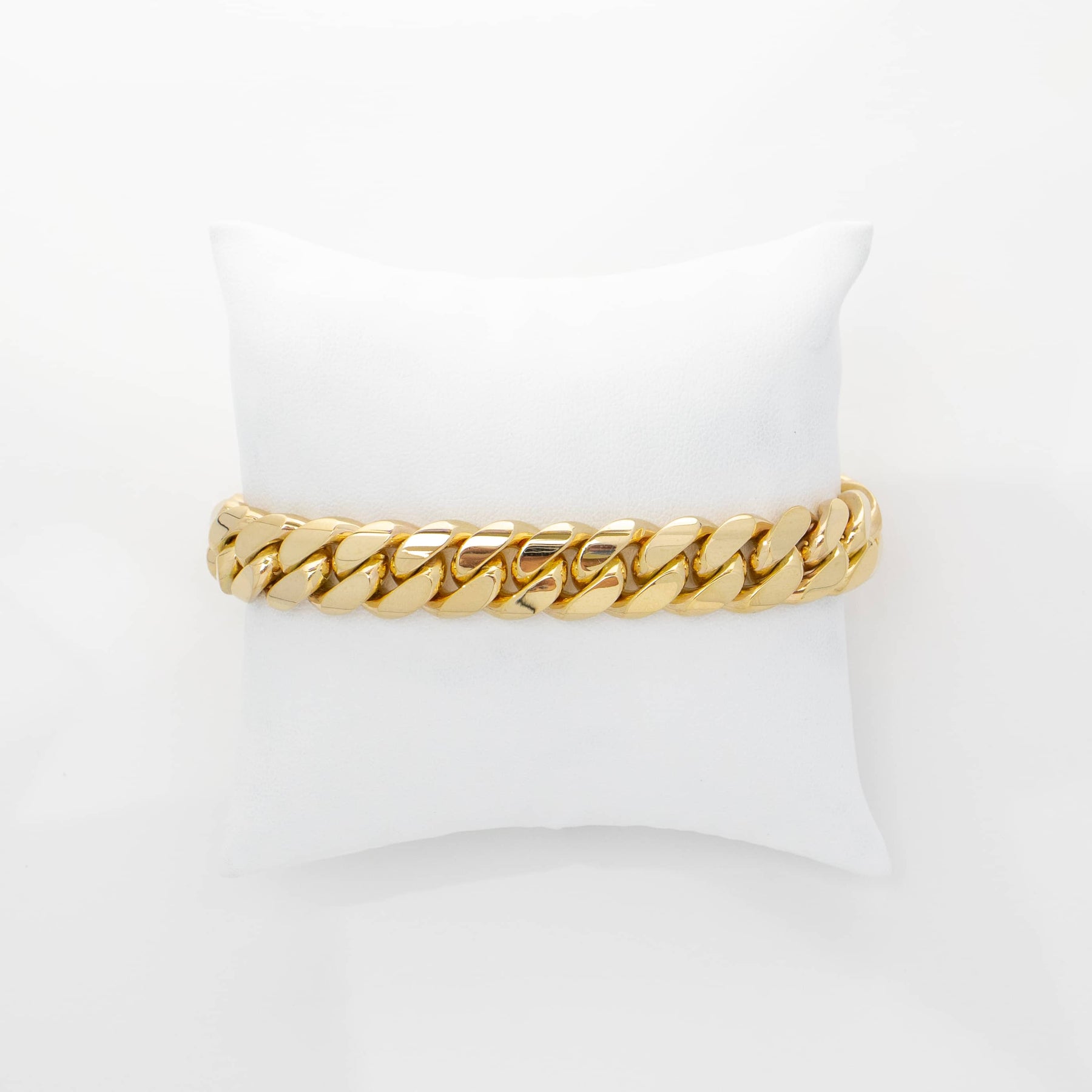12mm Solid Gold Cuban Link Bracelet | GOLDZENN Jewelry