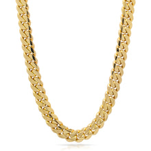  Solid Gold Cuban Link Chain- 14mm | GOLDZENN Jewelry- Chain View in yellow gold