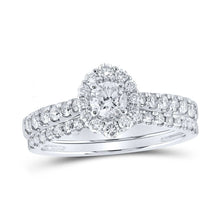  Halo Bridal Wedding Ring- 1.0CTW Round Diamond  - 14k Gold| GoldZenn- Ring detail in white gold.