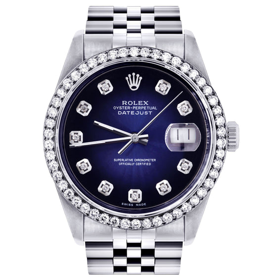 Rolex Datejust 36mm- 16200- Blue Black Dial Jubilee Band