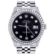 Rolex Datejust 36mm -16200- Black Dial Jubilee Band| GOLDZENN- Showing the watch detail.