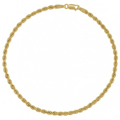 3mm Rope Bracelet - Solid Gold| GOLDZENN Jewelry- Full detail of the bracelet.