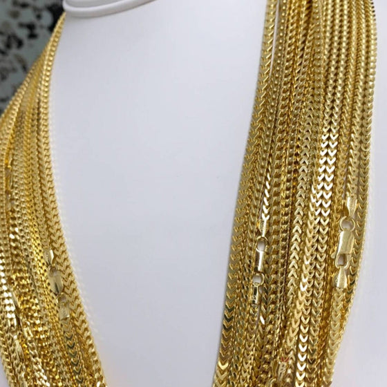 Franco Link Chains- 2.5mm - 14k Gold Bonded| GOLDZENN- Chains view