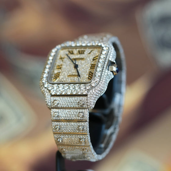Cartier Santos Iced Out- Automatic 39.8mm