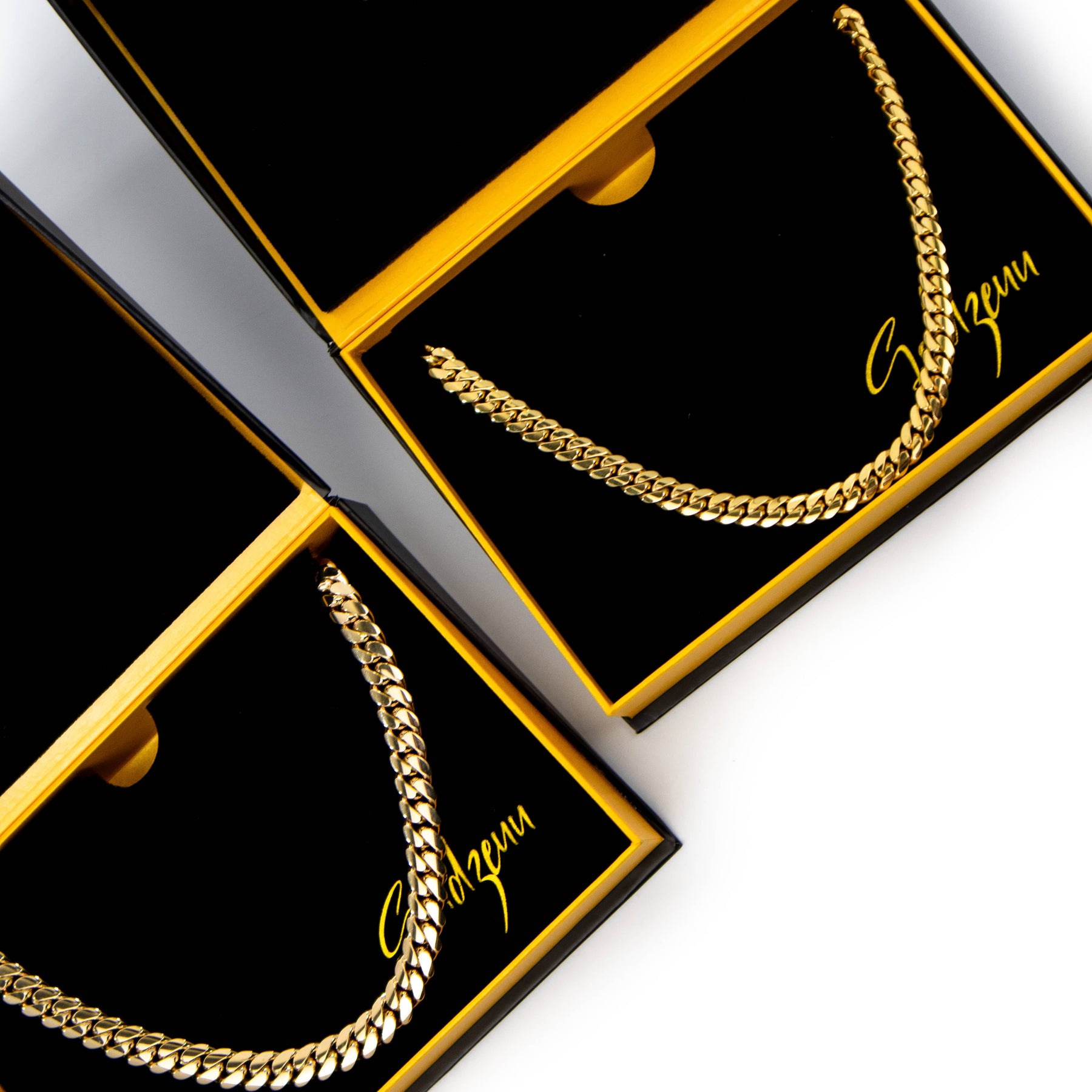 Mens Cuban Link Chain- 8mm Solid Gold| GOLDZENN Jewelry Yellow Gold / 10K Solid Gold / 18