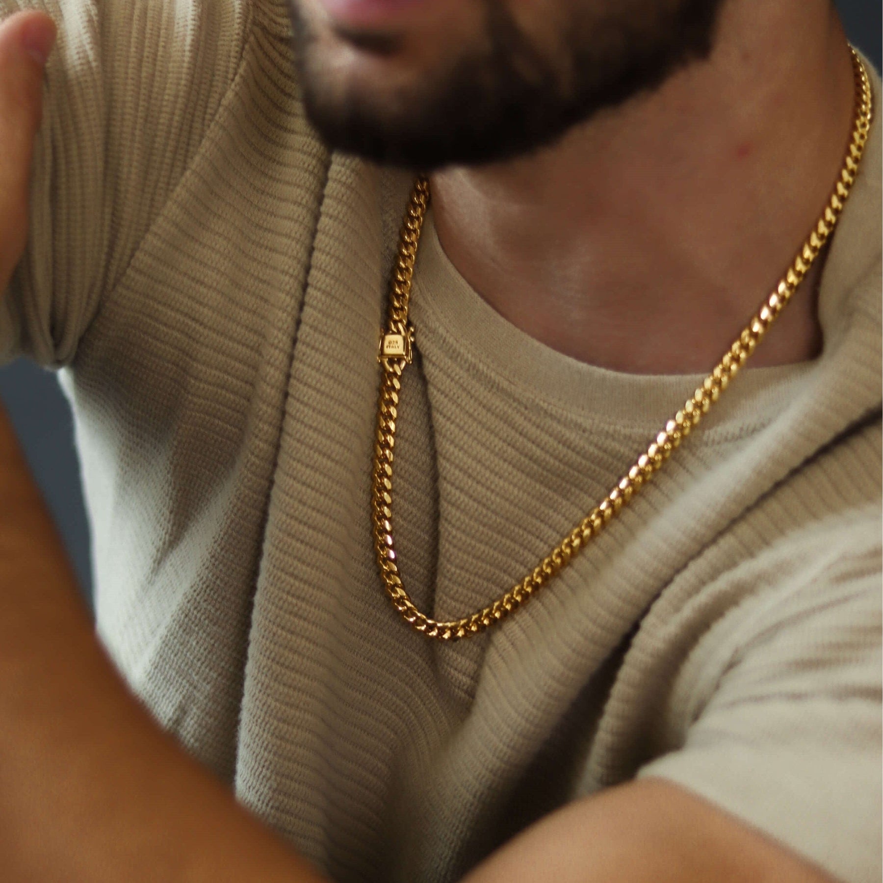 6mm - Cuban Link Chain - 14K Gold Bonded