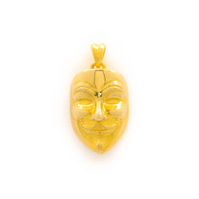  Mask Pendant in Solid Gold| GOLDZENN- Showing the pendant's full detail.