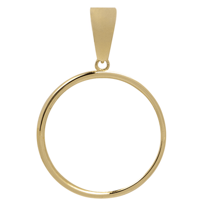 Picture Pendant in 10k Solid Gold| GOLDZENN- Showing the space in the center by where you can put your picture.